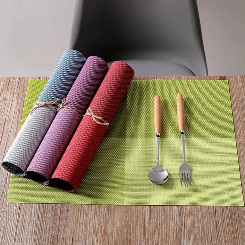 2PCS/Lot PVC European Table Mat Dinner Placemat Slip Resistance Dinning Decorating | Дом и сад