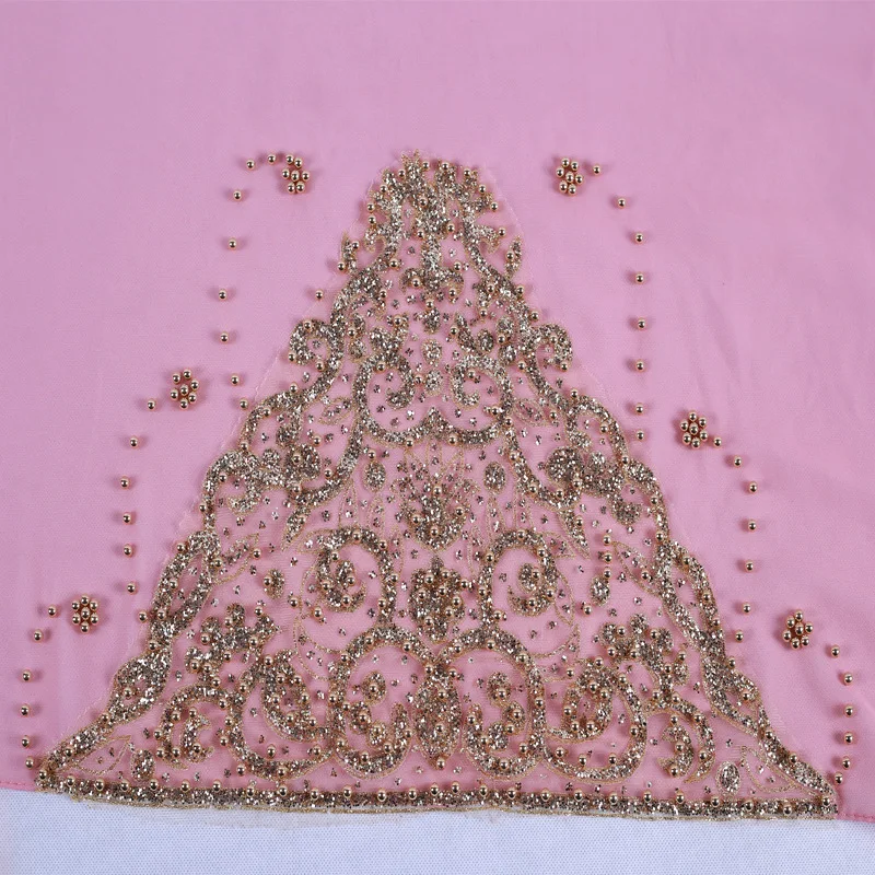 Новый модный однотонный тюрбан Женский хиджаб с жемчугом и бусинами популярные