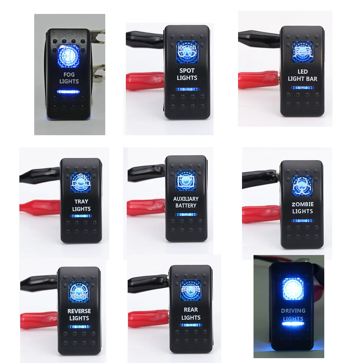 1PC 12/24 Вт водостойкый Led светодиодный автомобильный переключатель с формой лодки освещения грузового автомобиля тумблер бар стиль синий тумблер рокер заднего выключатель света