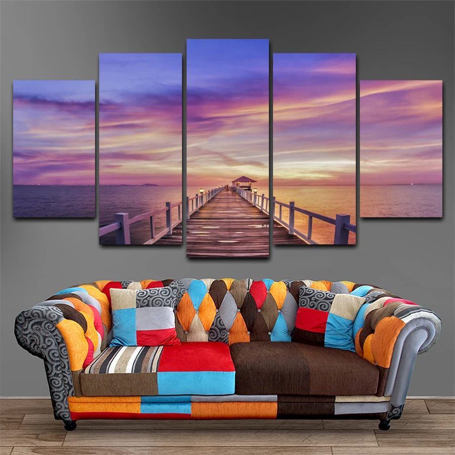 Op de muur HD print olieverf Film modulaire foto Scenery poster kind room decor woondecoratie 5 stks canvas art HG 2157 | Дом и сад