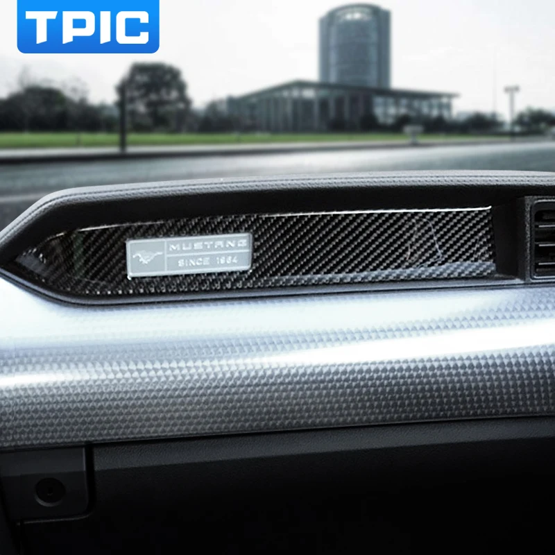 TPIC полоски из углеродного волокна Инструмент для отделки Панель Стикеры Ford Mustang