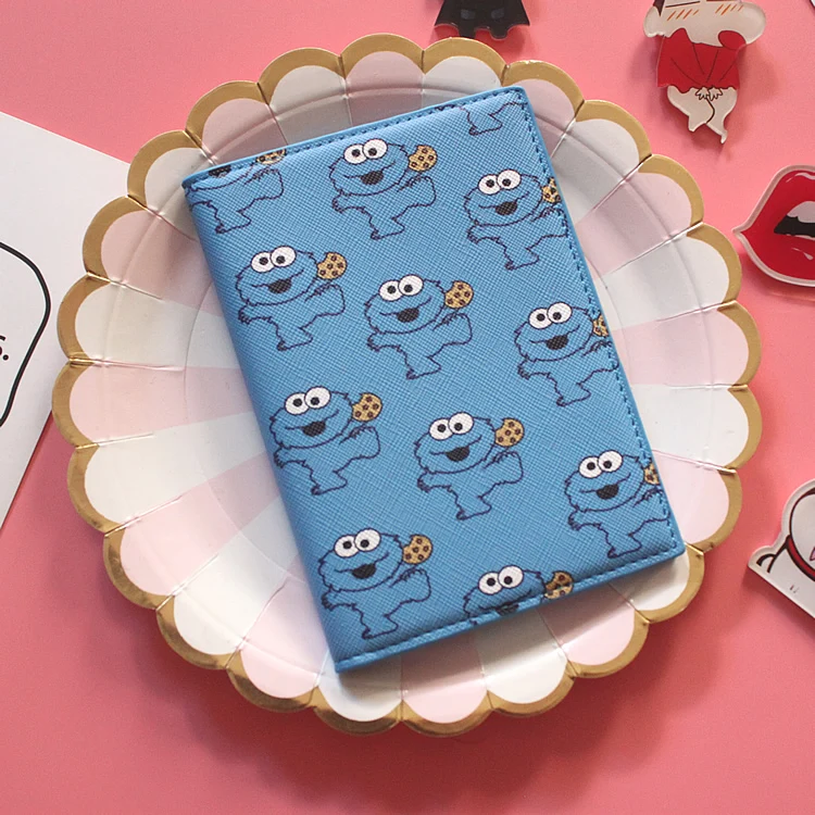 Sesame Street Passport Cover Cactus ID Card Holder Travel Accessories | Багаж и сумки