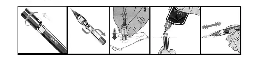 Rotring изограф ручка Технические чертежные ручки Fineliners все размеры рапидограф Ручка иглы