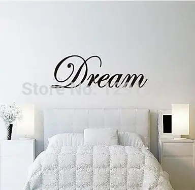 Dream Wall Quote Art Decal Sticker Home Decor Removable DIY wall sticker wedding decoration | Дом и сад