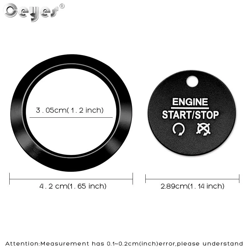 Ceyes кнопка запуска и остановки двигателя автомобиля Крышка зажигания стильные