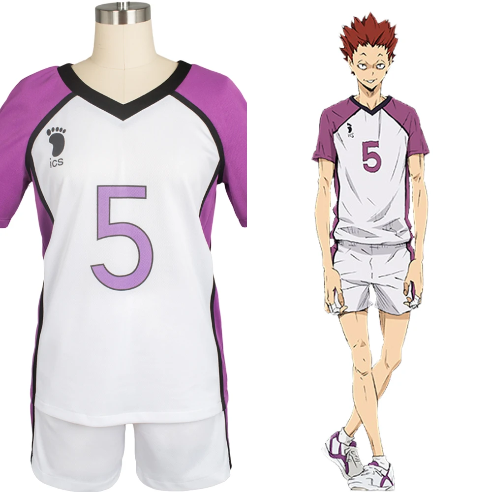 Косплей ролей аниме хайкю третий сезон Shiratorizawa Гакуэн Koukou Косплэй костюм Wakatoshi Ushijima Косплэй костюм#5 полный набор