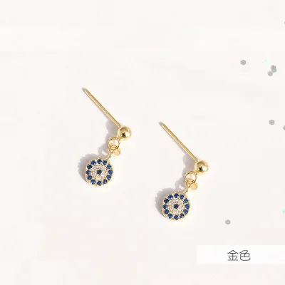 Evil eye Серьги 100% стерлингового серебра 925 пробы ювелирные изделия мода