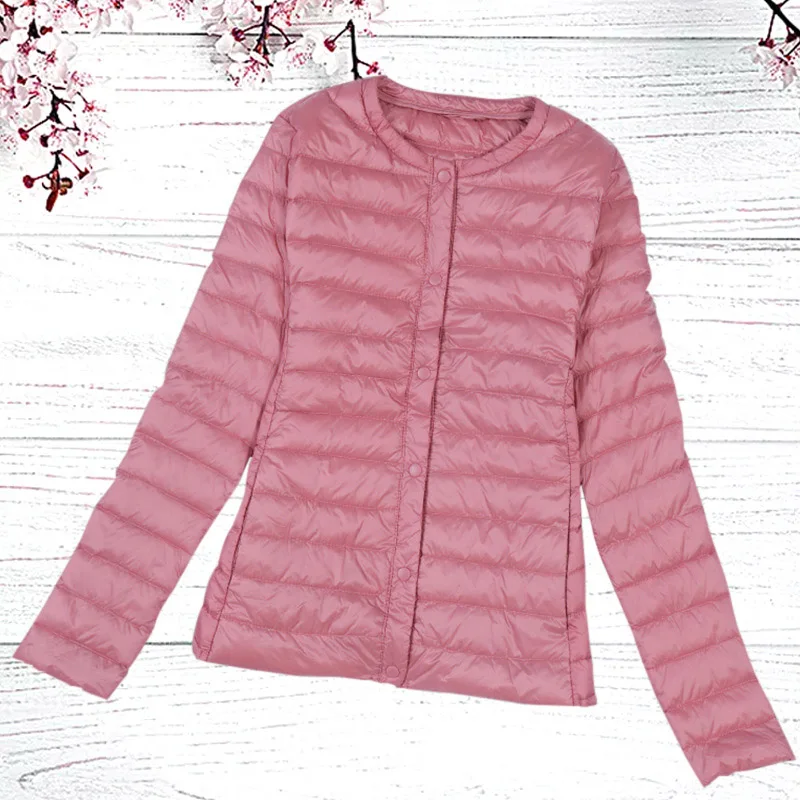 S~3XL 2018 New Autumn Winter Women Duck Downs Jacket Slim Parkas Ladies Coat Short O-Neck Plus Size Ultra Light Outerwear LJ0317 | Женская
