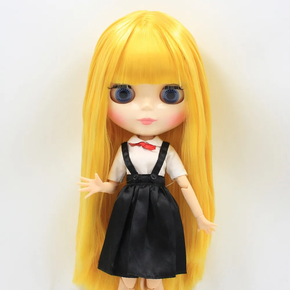 Фабрика blyth кукла шарнир тело желтый золотой волосы bjd игрушка подарок 260BL0749