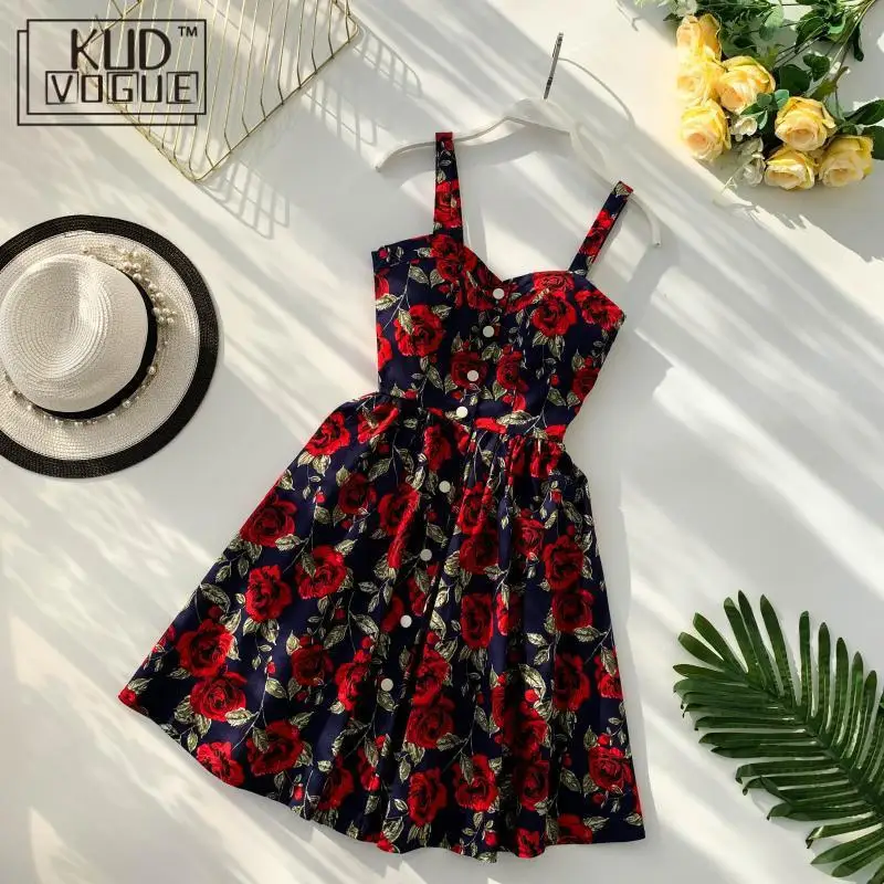 Boho Тропическое Сексуальное цветочное пляжное платье 2019 летнее однобортное без