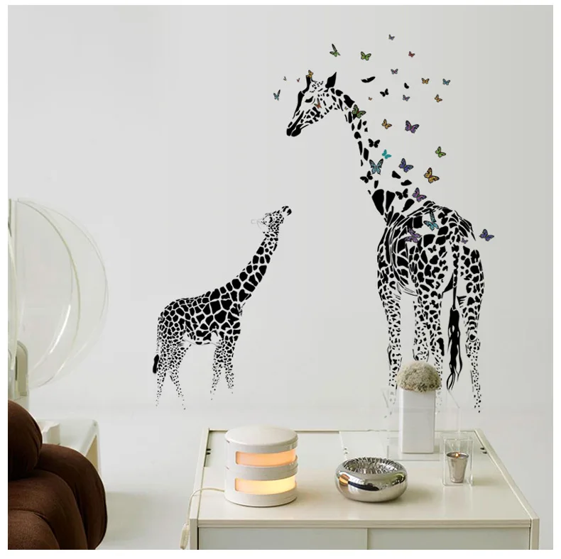 Бабочки Жираф Любовь настенные наклейки домашняя роспись забавная спальня для