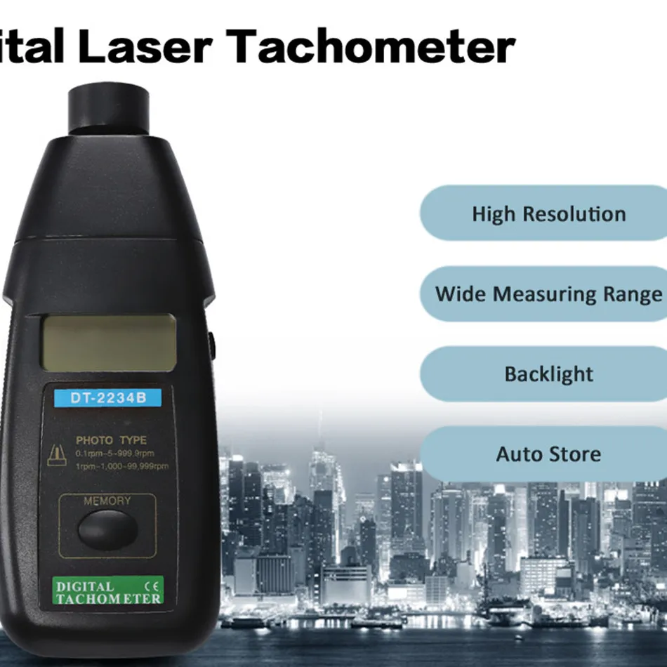

DT2234B Digital RPM Measurer Laser Tachometer Speed Measurements Tester High Anti-interference Capability