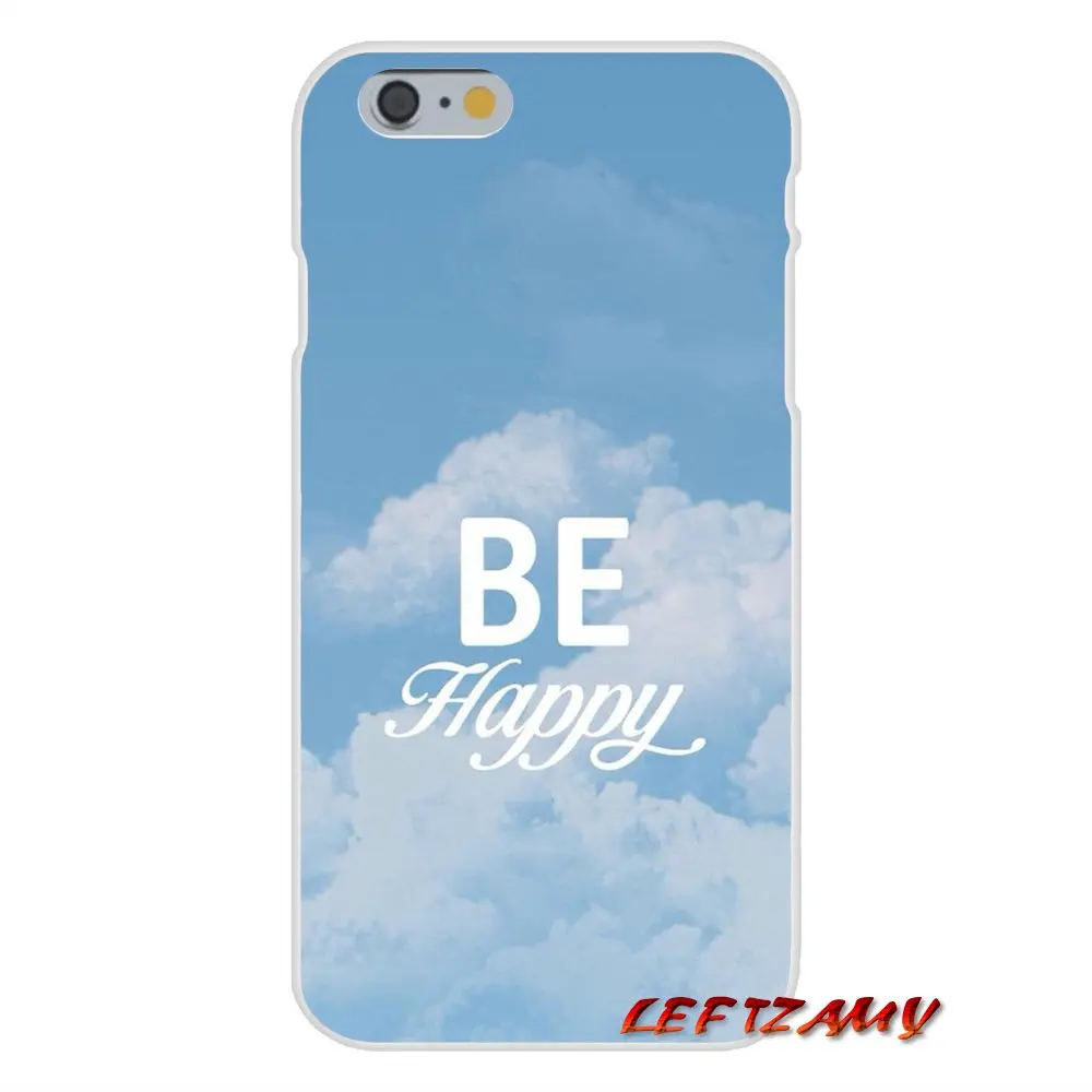 Аксессуары чехлы для телефонов Чехлы iPhone X 4 4s 5 5S 5C SE 6 S 7 8 Plus Be Happy