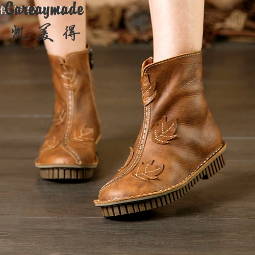 Зимние ботильоны Careaymade новинка Лидер продаж ботинки ручной работы с верхним
