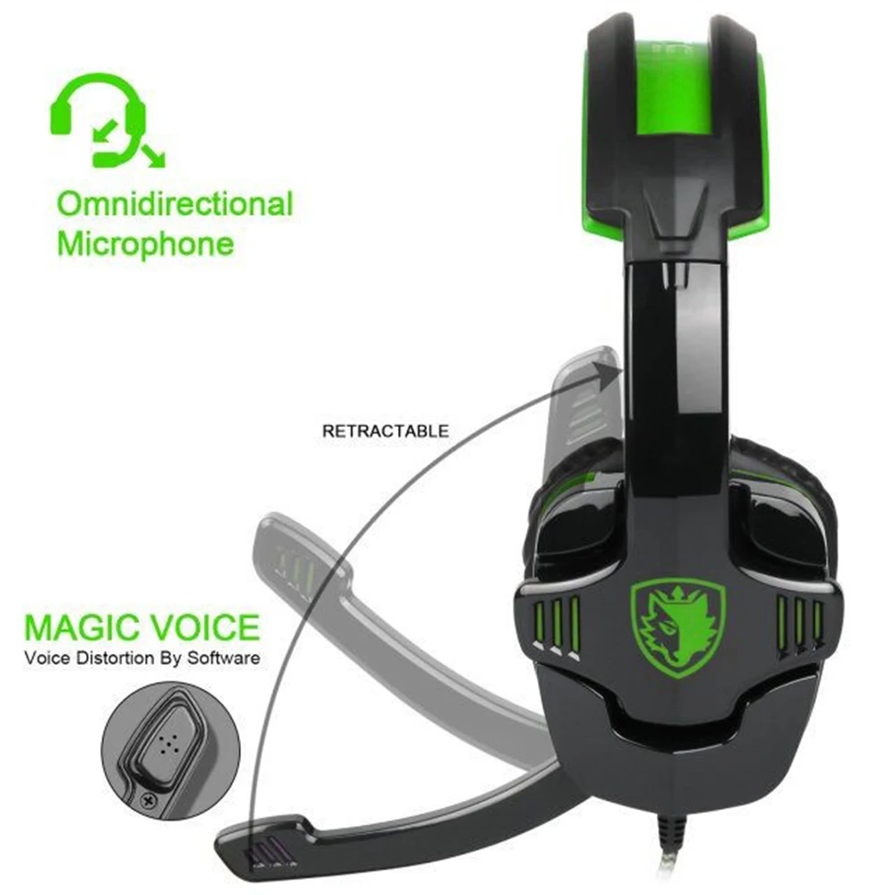 SADES SA930 игровая гарнитура 3 5 мм наушники микрофон Шум отмена для Mac/Xbox One/сотовый