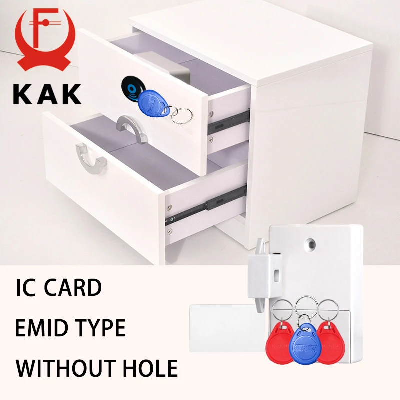 

KAK Sensor Lock EMID IC Card Sensor Digital Drawer Card Lock DIY Intelligent Electronic Invisible Hidden Cabinet Lock Hardware