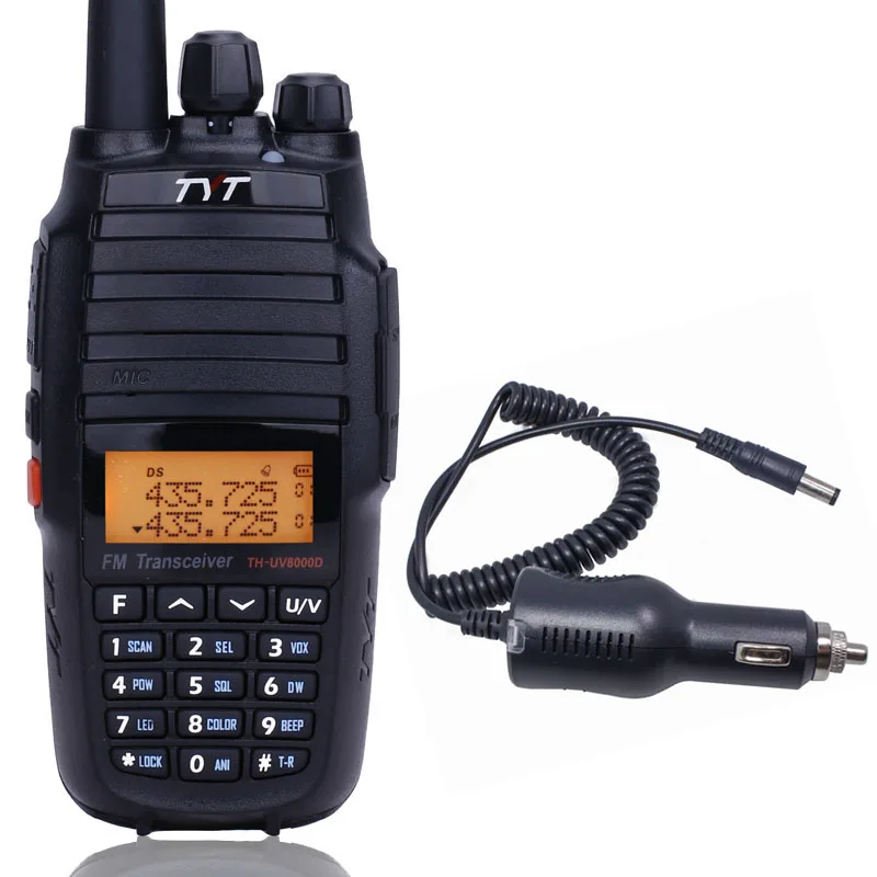 Обновленная версия TYT TH-UV8000D cross band 10 Вт портативная рация 3600 мАч батарея VHF UHF двухдиапазонный любительский fm-радио приемопередатчик - Цвет: add car charger