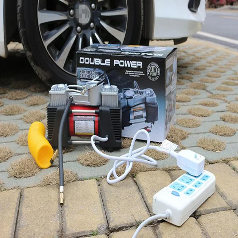 Компрессор Автомобильный цифровой 12 В с двумя цилиндрами | Автомобили и