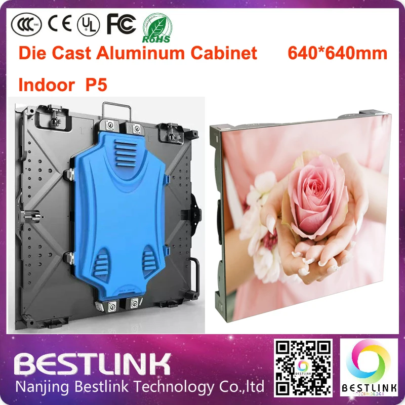 P5 indoor светодиодные литой алюминиевый корпус 640*640 мм с p5 rgb led дисплей модуль Крытый