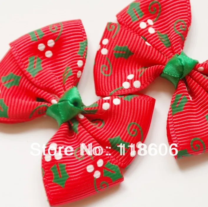 

200pcs/lot Christmas Infant Newborn Baby Little Girls Hair Bows Children's Carter Free Shipping