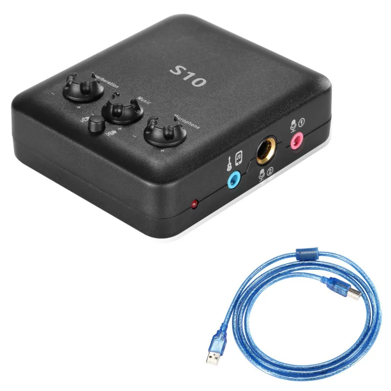 Черный Neewer Внешняя USB звуковая карта с бесплатным приводом дизайн для пения, записи, прослушивания музыки черный и белый - Цвет: Черный