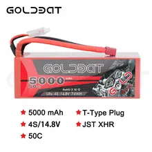 GOLDBAT 5000mAh 14 8 V LiPo батарея для RC 4S 50C lipo с Deans T вилка багги Truggy