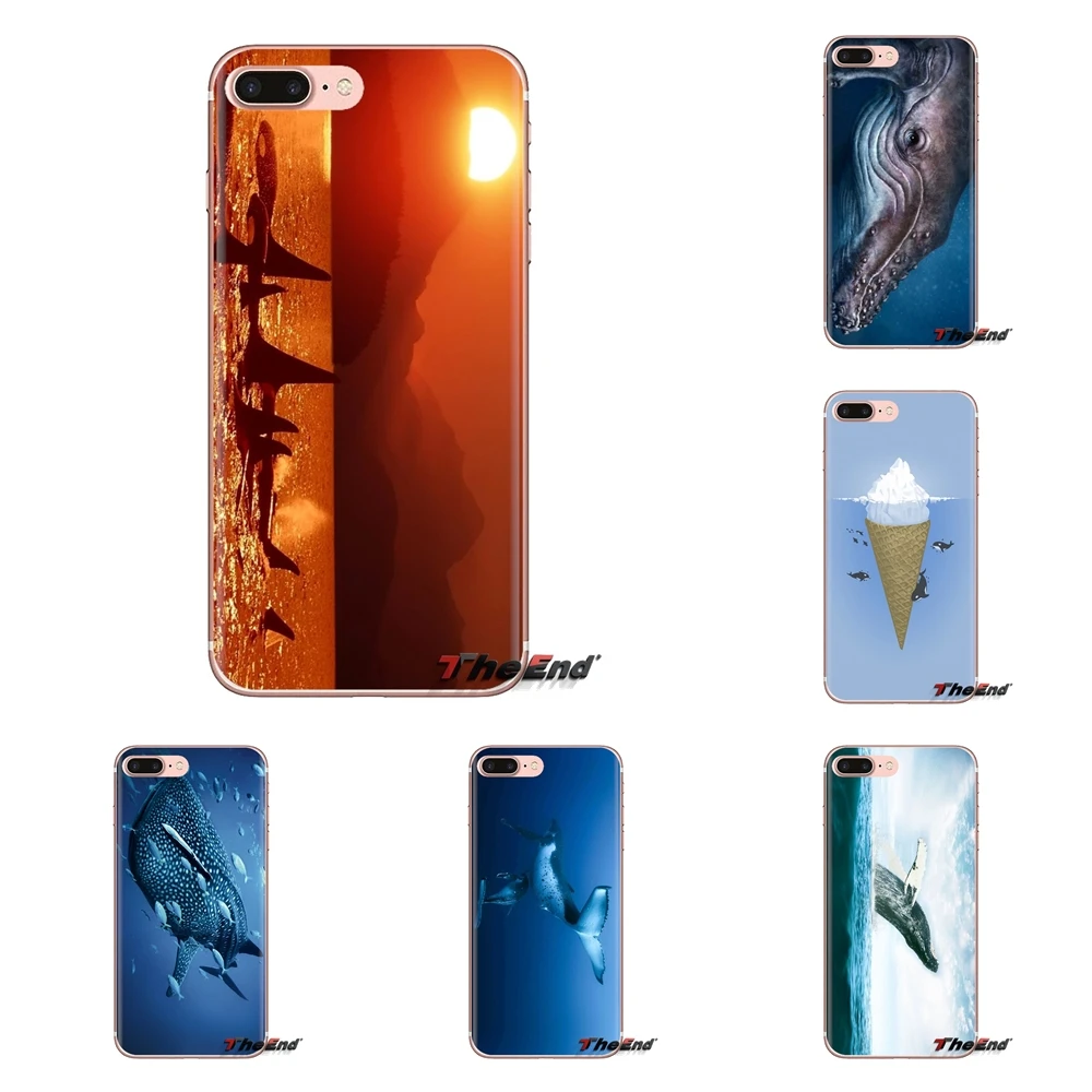 Transparent Soft Cases Covers For Samsung Galaxy J1 J2 J3 J4 J5 J6 J7 J8 Plus 2018 Prime 2015 2016 2017 Whale Marine life Cool |