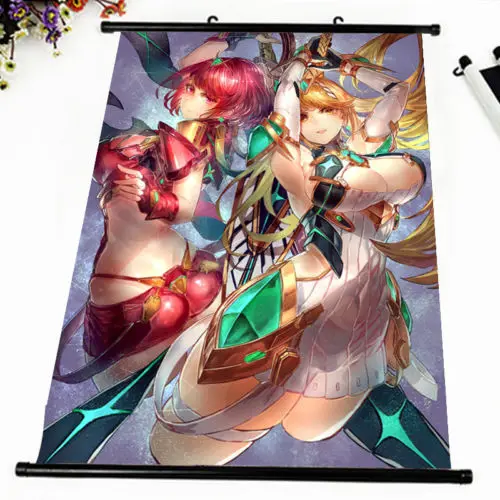 Аниме постер xenoblad игра сексуальная стена прокрутки напечатанная картина