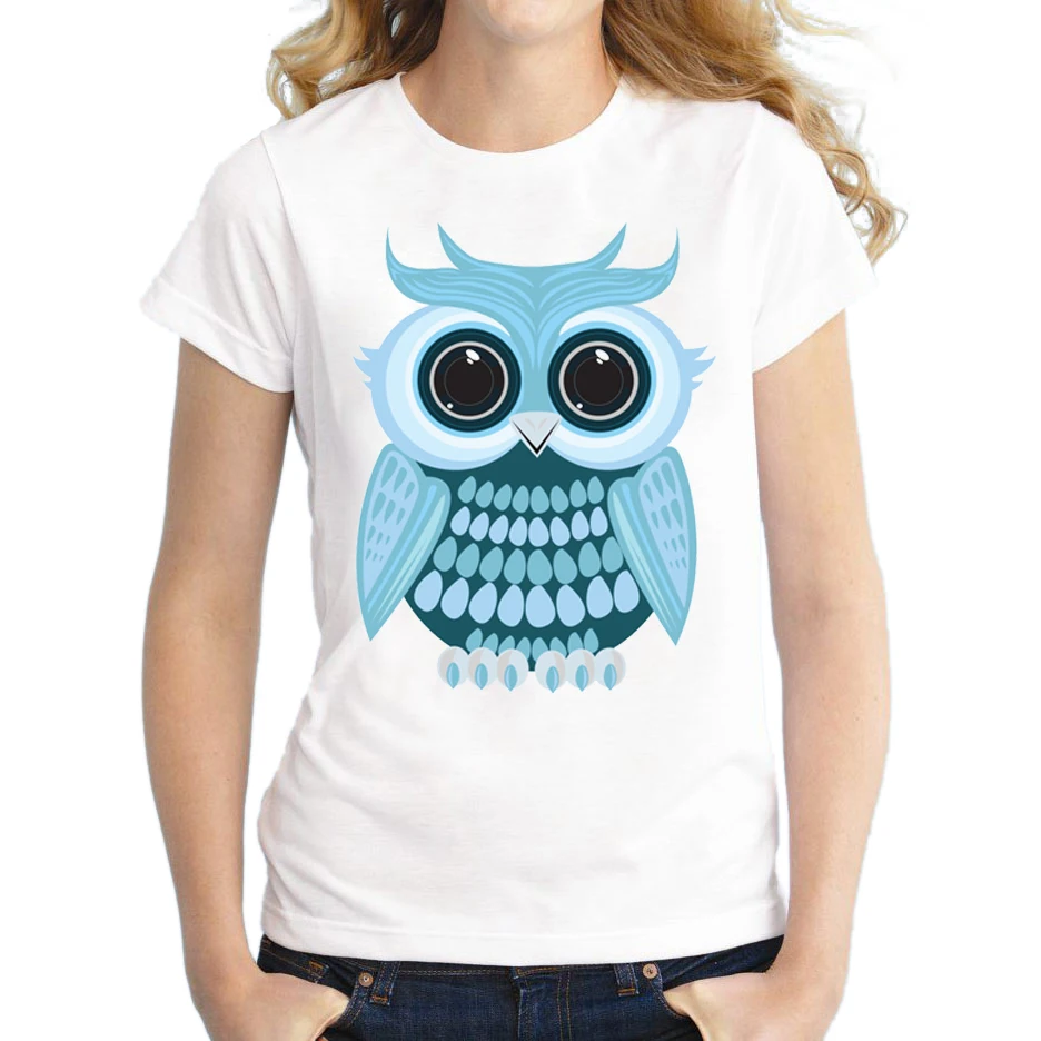 Оптовая продажа летних патриотических футболок с изображением совы красочная