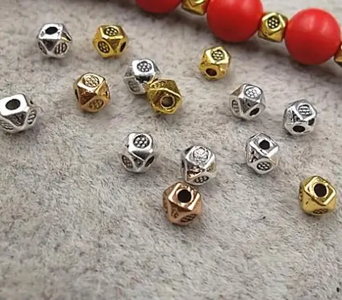 100 шт. Тибетские серебряные бусины-разделители TOM YANG 3,5 мм