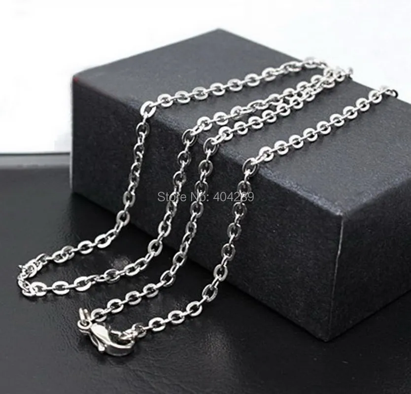 2.4mm (0.6mm)Stainless Steel Cross Cable Chain With Lobster Clasp Thin and Tiny Chains for Women Basic | Украшения и аксессуары