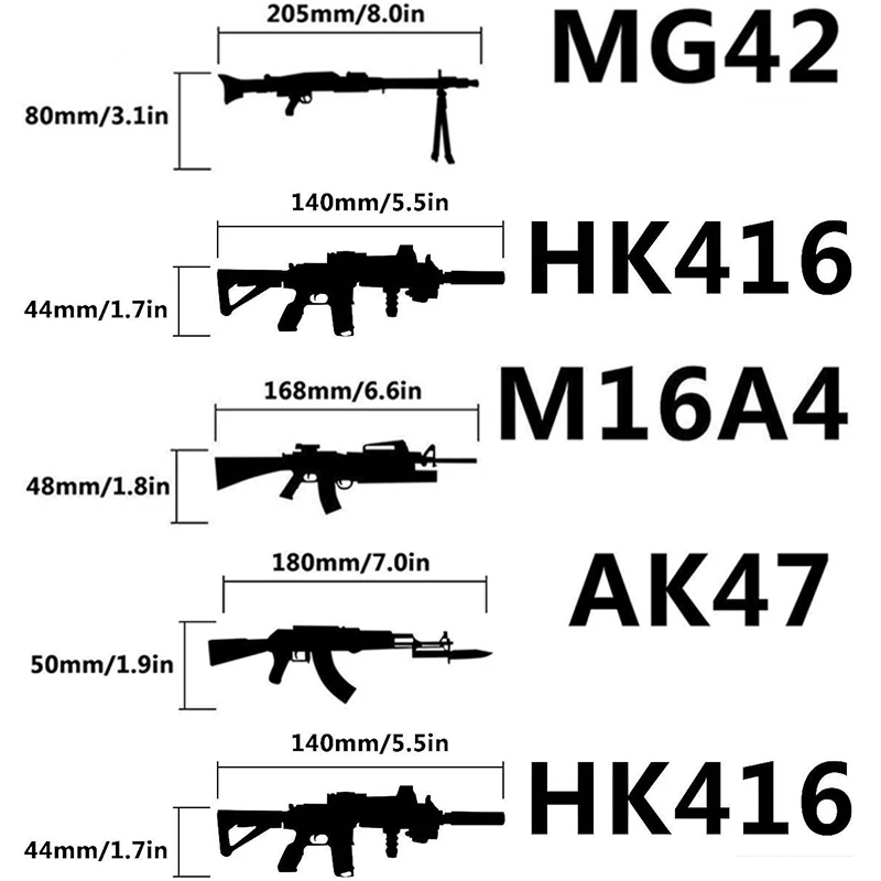 Экшн фигурка M134 AK47 MG42 QBZ95 98K SVD M16 RPG7 G43 Gatling Minigun масштаб 1:6 1/6 подарок для