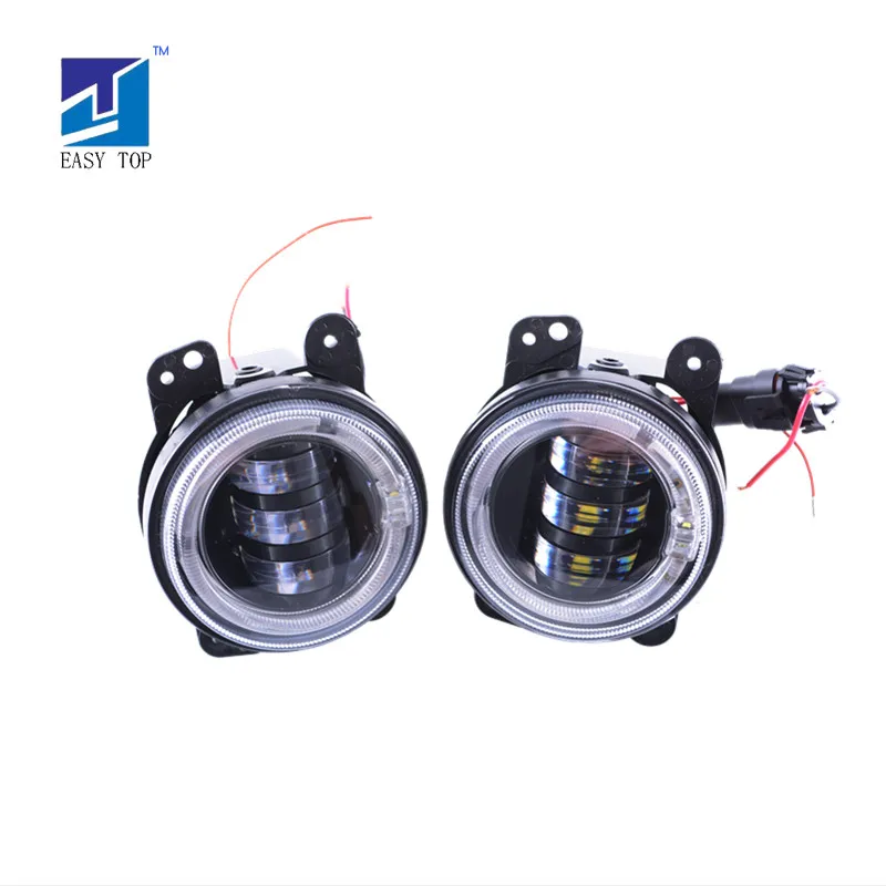 

4inch Car Accessories Silver or Black LED Fog Light Lamp With White Ring