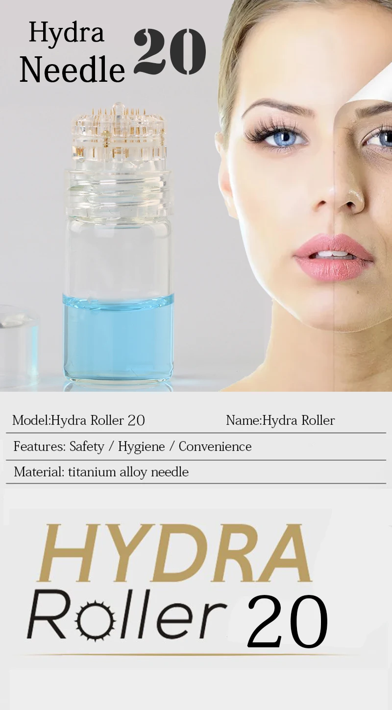 Гидра игла 20 микро игла для микро штамп терапия Уход за кожей улучшение против морщин, акне ужесточения отбеливающая снижение пор