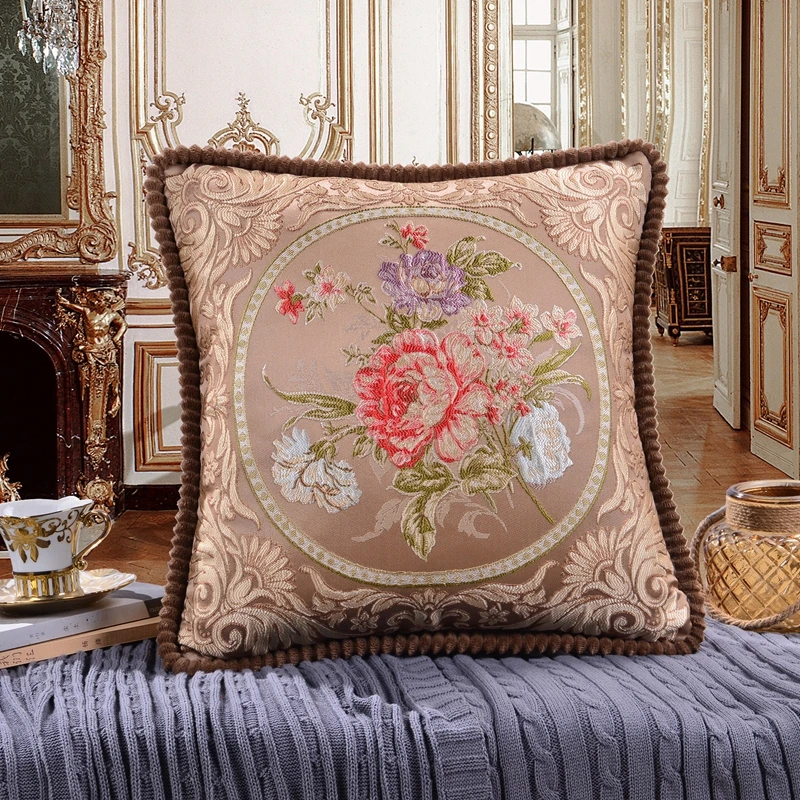 Цветочный Подушка с вышивкой крышка диван кровать плюшевые пледы наволочка