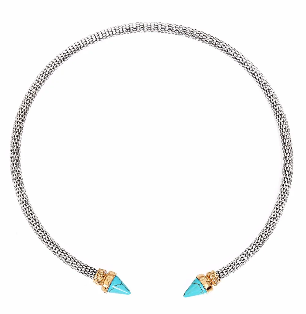 Бесплатная доставка современное Золотое колье чокер с шипами женское золотого