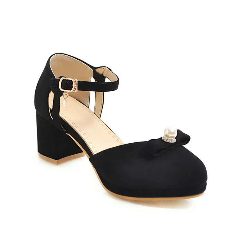 Женские туфли-лодочки YMECHIC летние туфли из флока с ремешком на щиколотке высоком