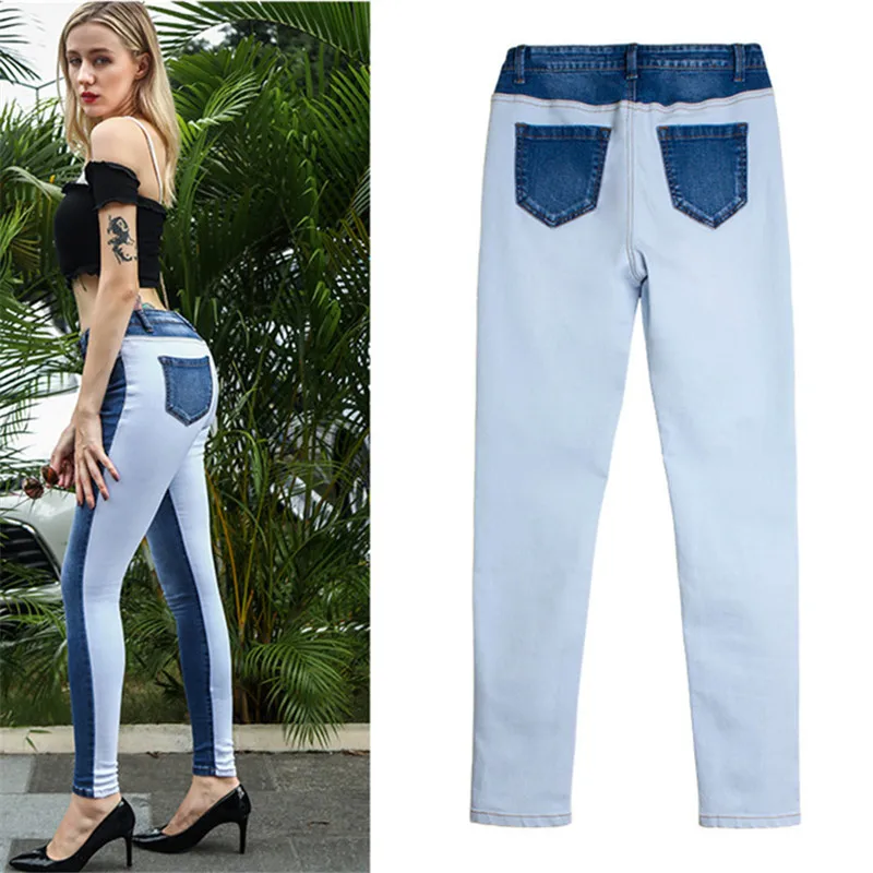 Женские узкие джинсовые брюки карандаш повседневные винтажные из денима в