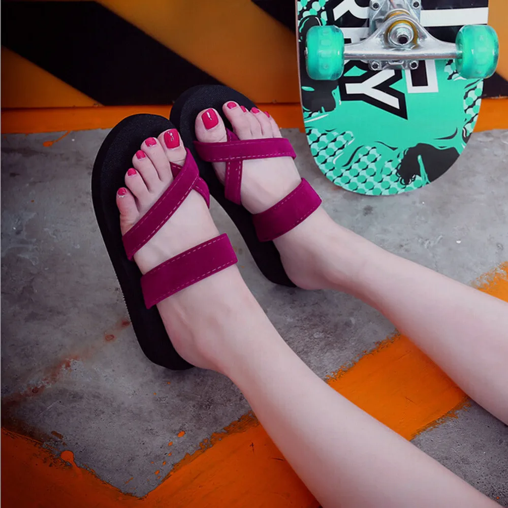 SAGACE Summer Flip Flop Women Casual Summer Slippers Women Flat Sandals For Girls Beach Open Toe Summer Shoes 2019