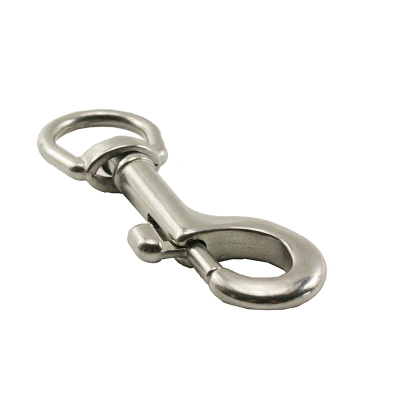 PSKOOK 2 PCS/ Lot 90mm Bolt Snap 304 Stainless Steel Round Eye Swivel for Key Chain Hook Buckles Sling Clip | Спорт и развлечения