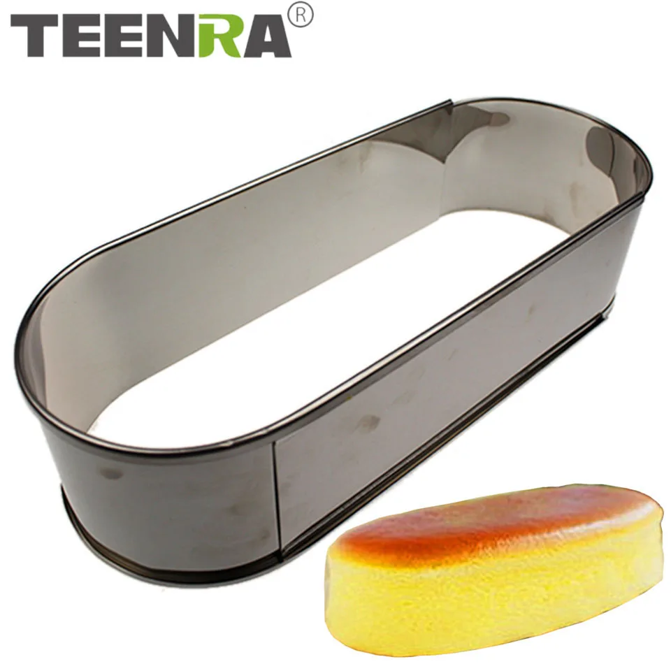 TEENRA 1pCcs Эллипс Форма для торта кольцо Мусса из нержавеющей стали дюймовая