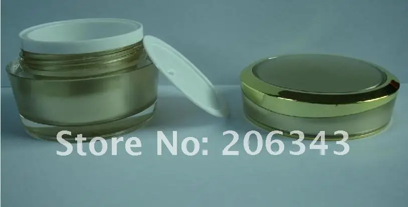 

30G gold acrylic cream jar, cosmetic container