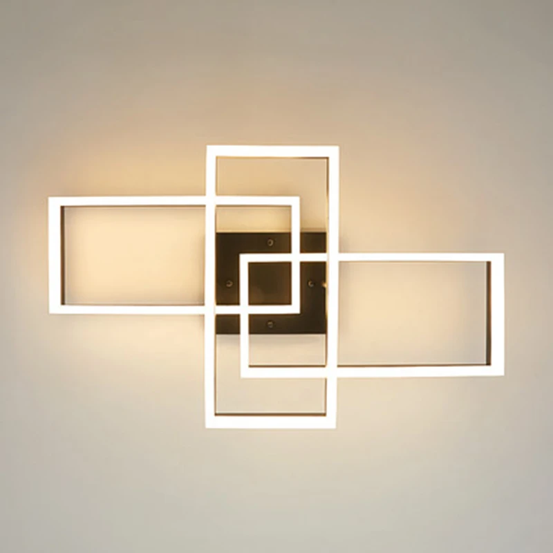 

Post-Modern LED Ceiling Lights simple Aluminum creative lamps modern LED black white living room bedroom bar LED Ceiling Lights