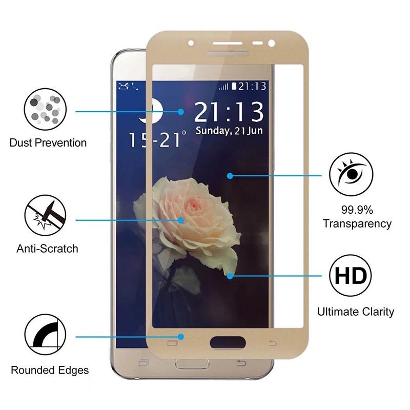 Voguery полное покрытие экрана протектор для Samsung Galaxy J5 J7 2016 Полное 9H HD прозрачное