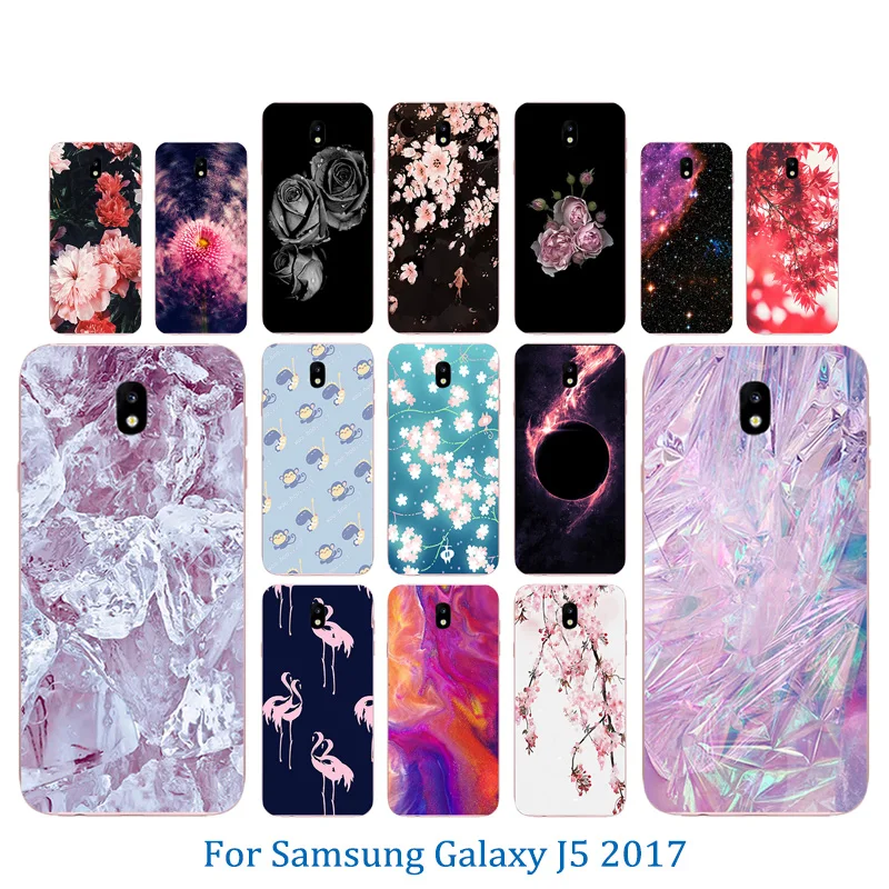 Для Samsung Galaxy J5 2017 чехол для телефона полная Защита силиконовый ледяной узор кожа