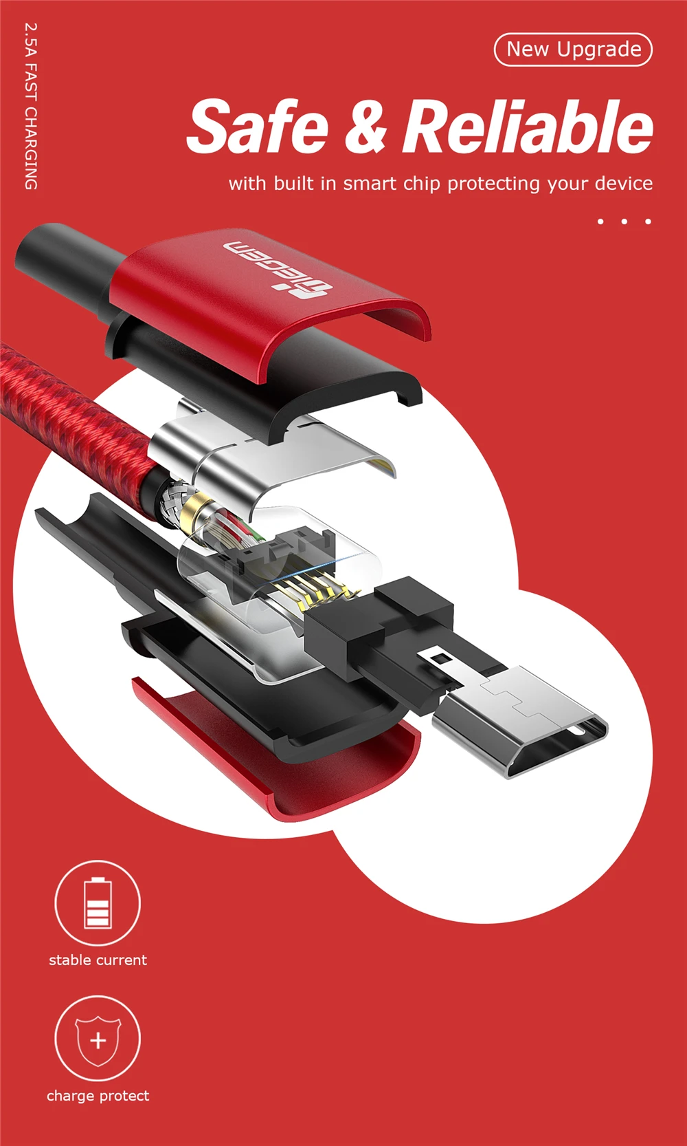 TIEGEM Micro USB кабель 2.5A нейлон Быстрая зарядка USB кабель для передачи данных для samsung Xiaomi LG планшет Android мобильный телефон usb зарядный шнур