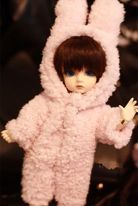 Пижама с милым кроликом розовый костюм животного для куклы BJD 1/6 YOSD 1/4 MSD одежда по