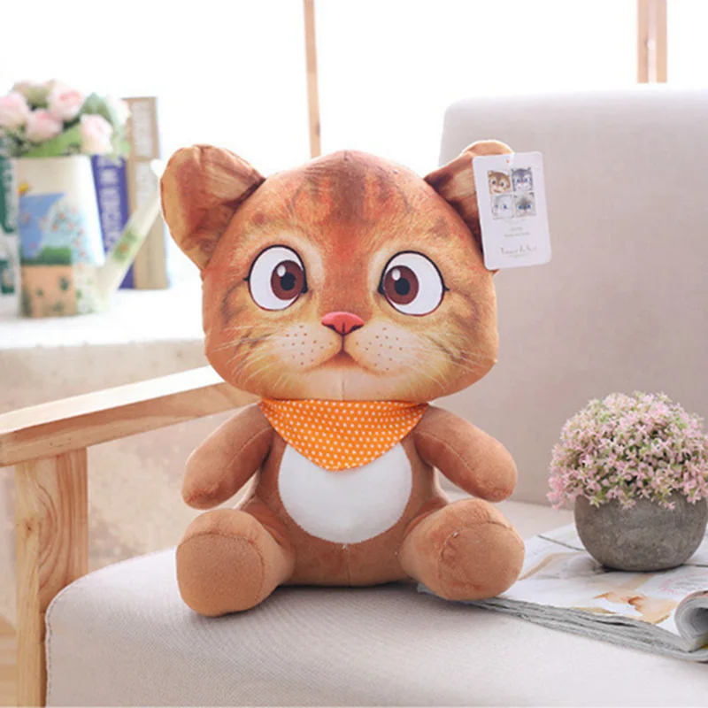 20 см милые мягкие 3D моделирование мягкие игрушки для кошек двустороннее сиденье диван подушка Kawaii Плюшевые Животные Кошки куклы игрушки подарки - Цвет: 1