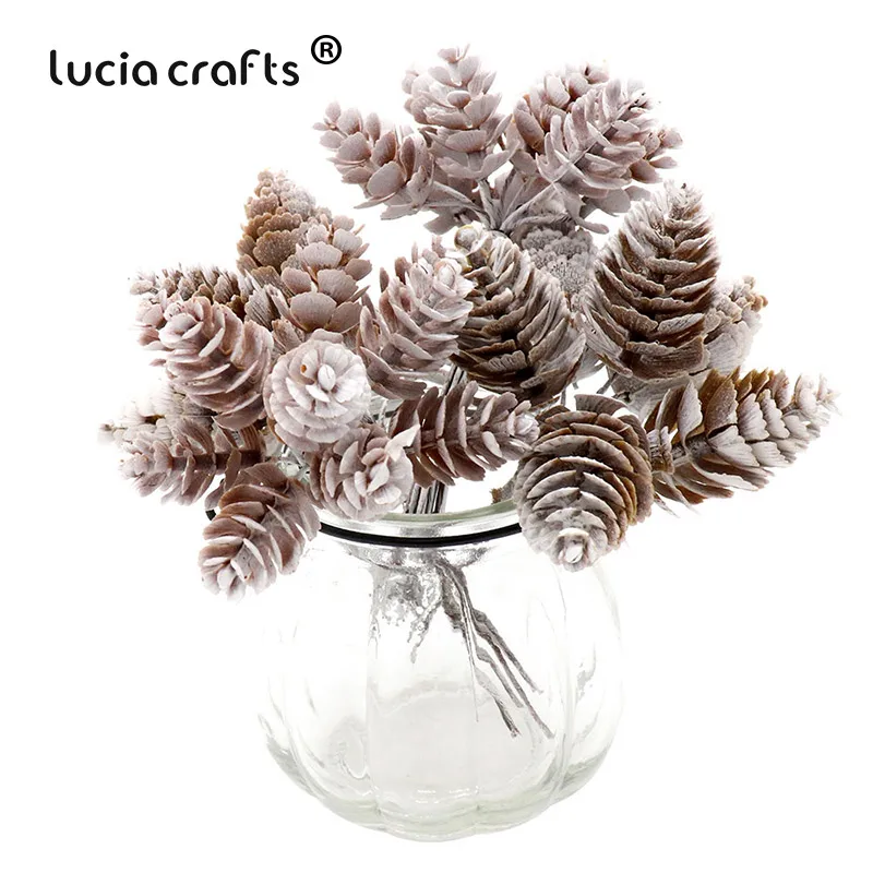 

Lucia crafts 1Bunch/lot Pine Cones Bouquet for Christmas Decor Handmade Wreath Garland Floral Craft Artificial Plants A0801