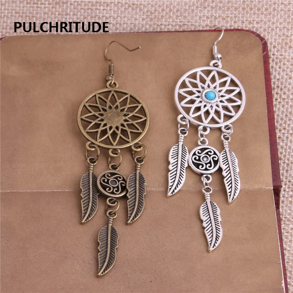 PULCHRITUDE 4 шт./лот металлическая античная серебряная бронза перо очарование Ловец